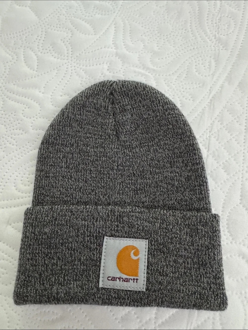 Carhartt Marled Watch Hat Gray Infant Toddler Ribbed Knit Beanie